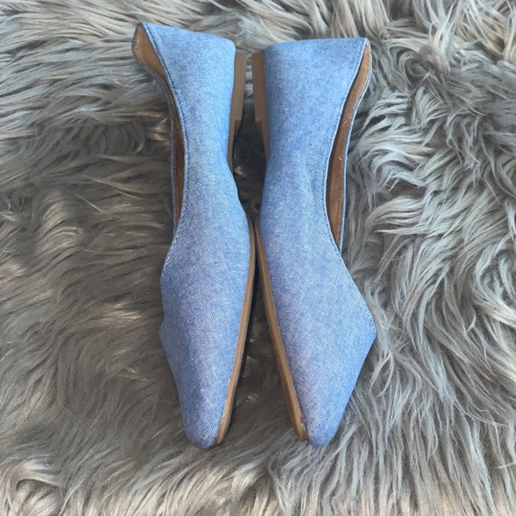 EUC Old Navy Pointy Toe Flats Light Blue Size 10 - Picture 4 of 7